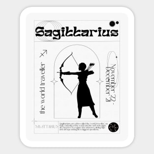 Sagittarius Zodiac Sign Personality Card Sticker